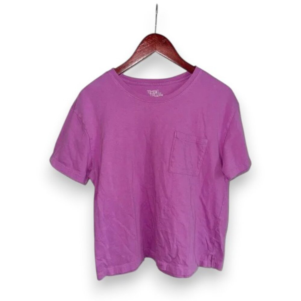 Time and Tru Casual Fuchsia Tee with Pocket